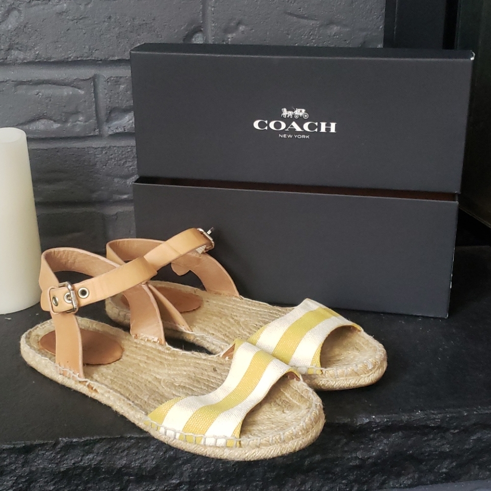 COACH Espadrille Stripe Sandal